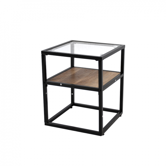 طاولة خدمه مفرد معدن, زجاج, خشب طاولة خدمه مفرد معدن, زجاج, خشب