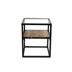 طاولة خدمه مفرد معدن, زجاج, خشب طاولة خدمه مفرد معدن, زجاج, خشب