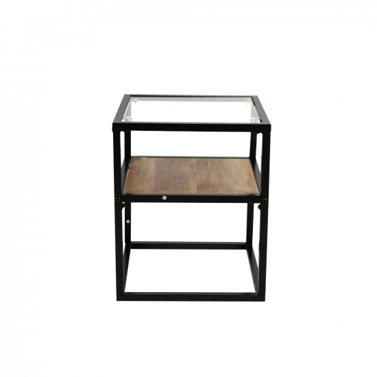 طاولة خدمه مفرد معدن, زجاج, خشب طاولة خدمه مفرد معدن, زجاج, خشب