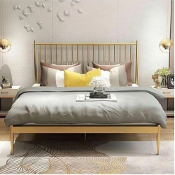 سرير معدن أصفر 200x180 سم