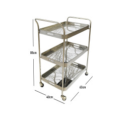 عربة تقديم 3 ادوار فضي عربة تقديم 3 ادوار فضي