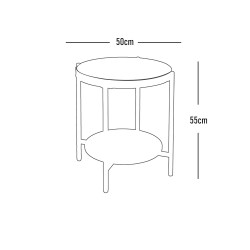 طاولة خدمة مفردة 55 سم