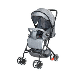 عربة أطفال رمادي