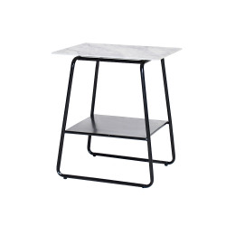 طاولة خدمة مفردة من الرخام والمعدن