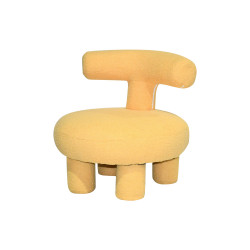 كرسي أطفال أصفر خشب / قماش كرسي أطفال أصفر خشب / قماش