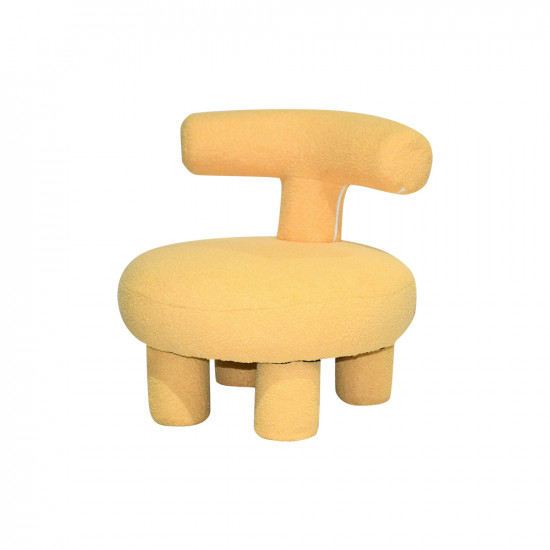 كرسي أطفال أصفر خشب / قماش كرسي أطفال أصفر خشب / قماش