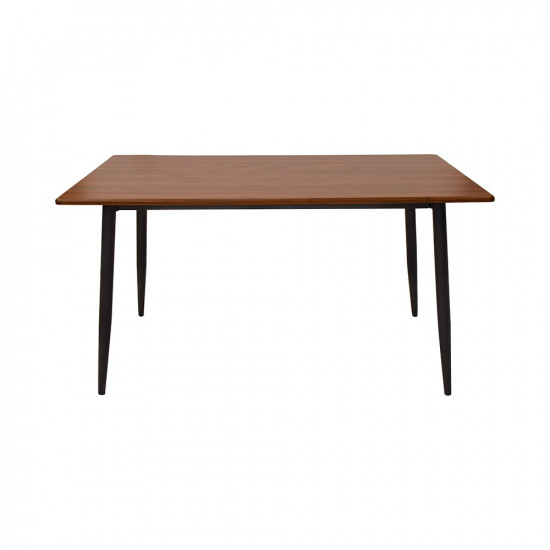 طاولة طعام خشب مع أرجل معدنية 6 كرسي بني طاولة طعام خشب مع أرجل معدنية 6 كرسي بني