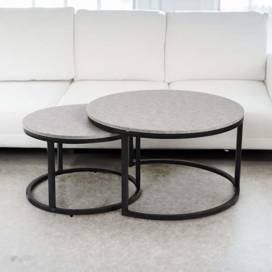 طقم طاولات 2 قطعة خشب