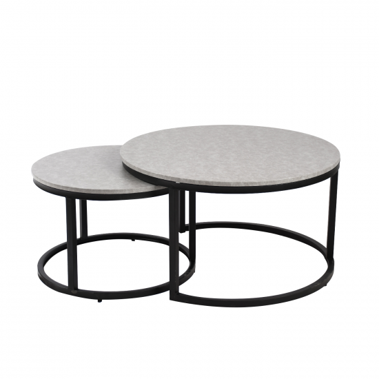 طقم طاولات 2 قطعة خشب