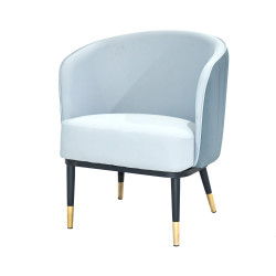 كرسي جانبي مفرد من المعدن والجلد