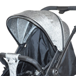 عربة أطفال رمادي