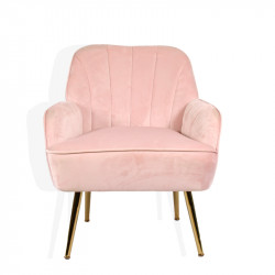 كرسي راحتي مخمل وردي