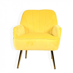 كرسي راحتي مخمل اصفر كرسي راحتي مخمل اصفر