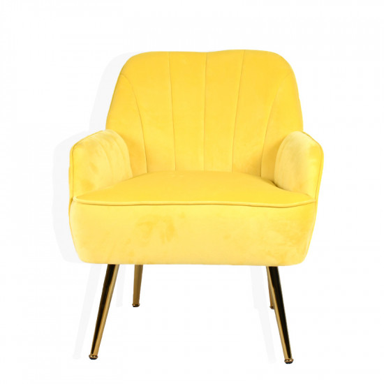 كرسي راحتي مخمل اصفر كرسي راحتي مخمل اصفر