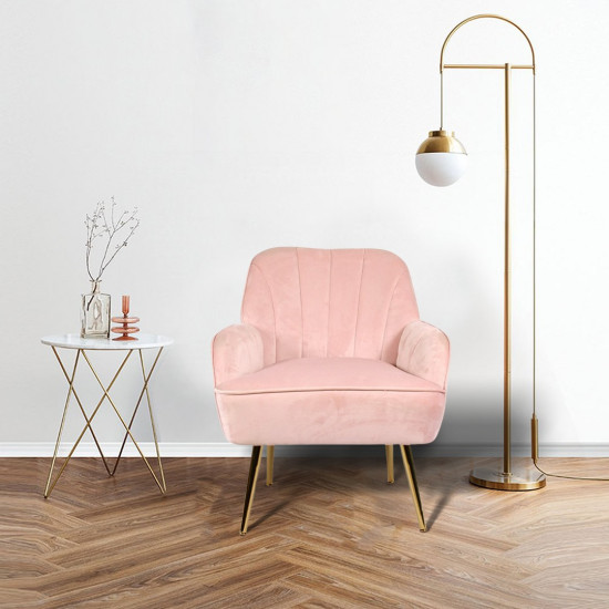 كرسي راحتي مخمل وردي كرسي راحتي مخمل وردي