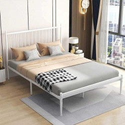 هيكل سرير ابيض 200x180 سم‏ 