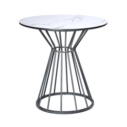 طاولة خدمة مفردة دائرية من الخشب والمعدن 70 سم طاولة خدمة مفردة دائرية من الخشب والمعدن 70 سم