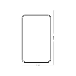 مرآة حائط 140x70 سم بإطار معدن