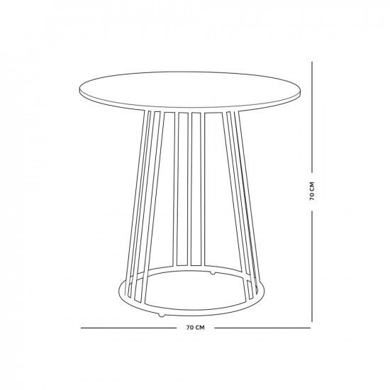 طاولة خدمة مفردة دائرية من الخشب والمعدن 70*70 سم طاولة خدمة مفردة دائرية من الخشب والمعدن 70*70 سم