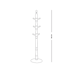 علاقة ملابس خشب 180سم