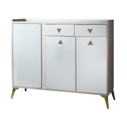 دولاب متعدد الاستخدام أوف وايت / بني