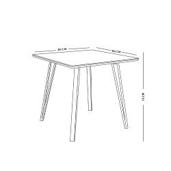 طاولة طعام مفردة 80 سم