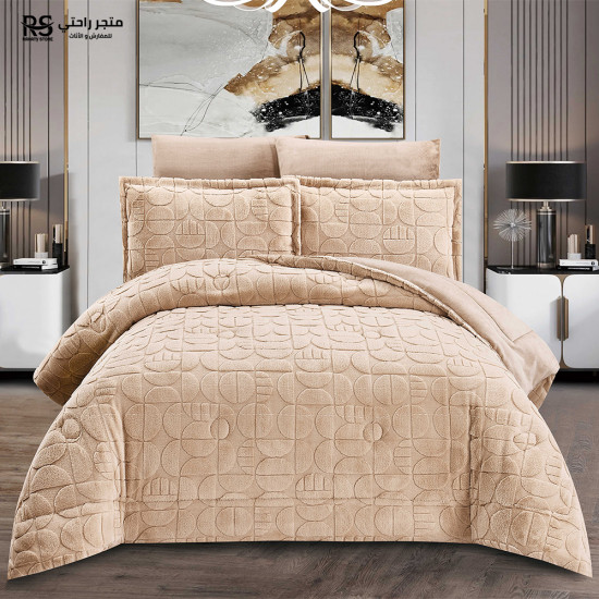 مفرش شتوي مخمل 6 قطع نفرين