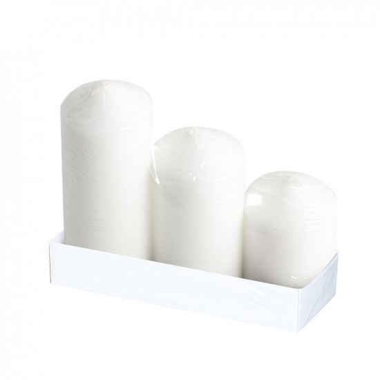 3 شمعات 7*5 + 10*5 سم 3 شمعات 7*5 + 10*5 سم