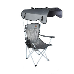 كرسي رحلات مع مظلة من القماش والمعدن 44 سم