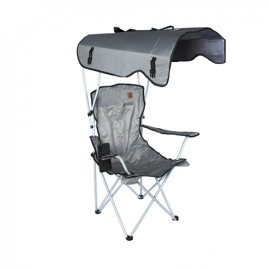 كرسي رحلات مع مظلة من القماش والمعدن 44 سم