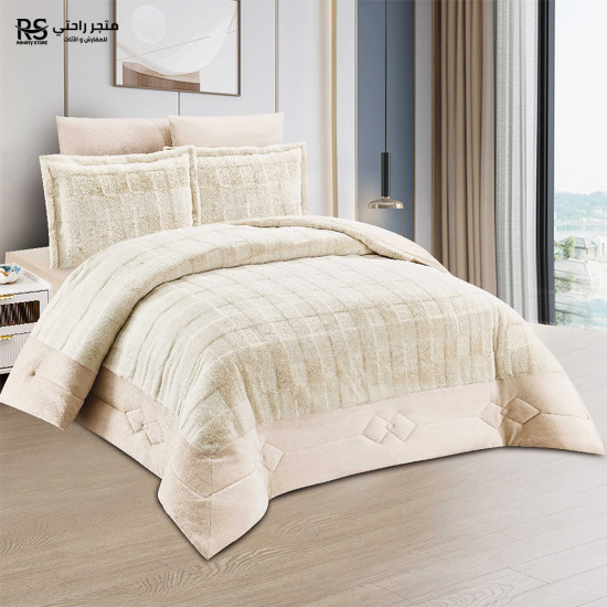 مفرش شتوي مخمل 6 قطع نفرين