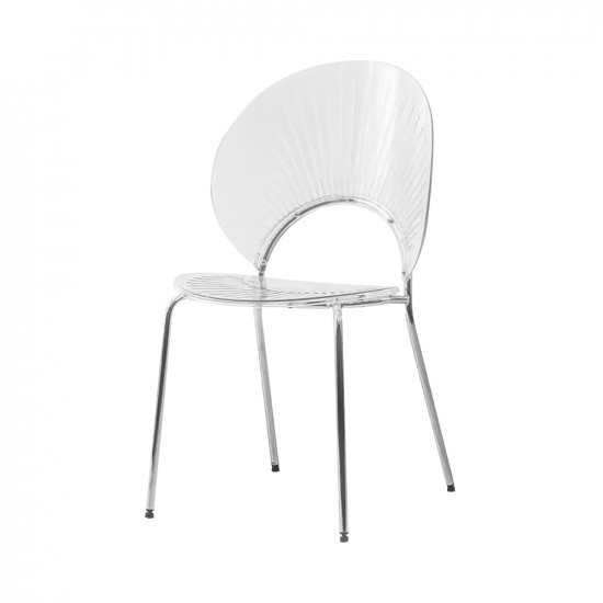 كرسي منزلي مفرد شفاف ارجل معدن كرسي منزلي مفرد شفاف ارجل معدن