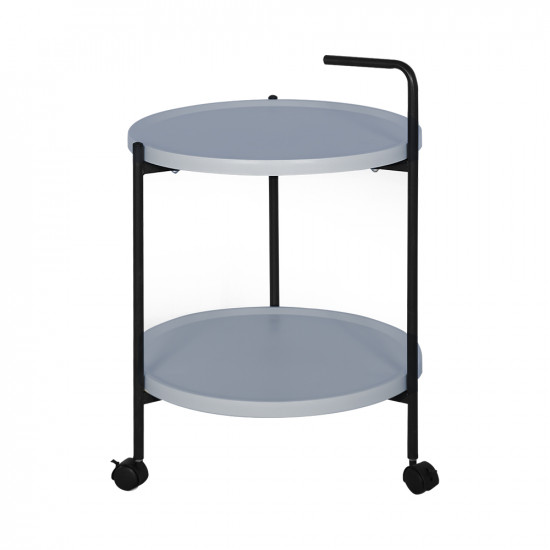 عربة تقديم 2 دور من البلاستيك والمعدن رمادي عربة تقديم 2 دور من البلاستيك والمعدن رمادي