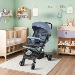 عربة أطفال رمادي