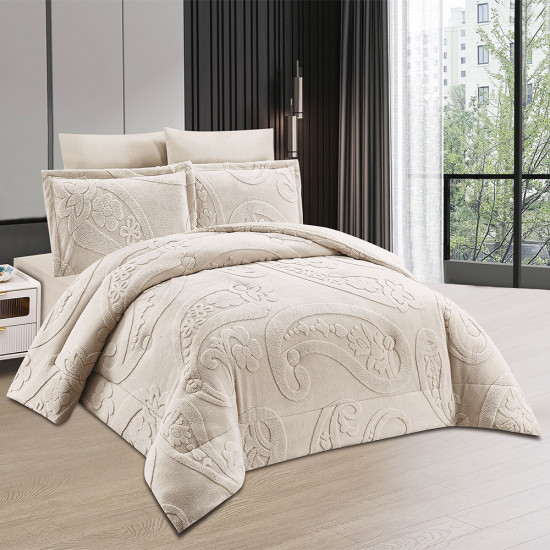 مفرش شتوي مخمل 4 قطع نفر