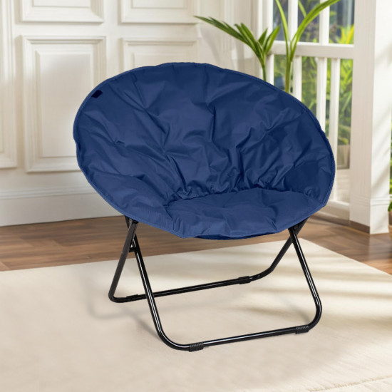 كرسي رحلات قماش قابل للسفط كحلي