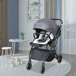 عربة أطفال رمادي