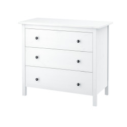 خزانة 3 أدراج أبيض 90x80 سم