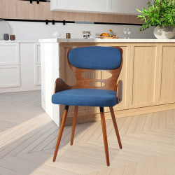 كرسي بار من الخشب والقماش