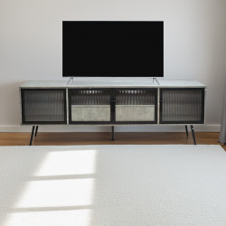 وحدة تلفزيون خشب و معدن و أكريليك 160 سم