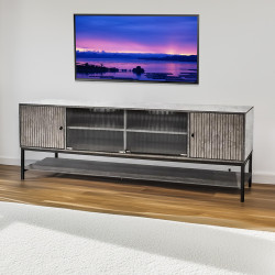 وحدة تلفزيون من الخشب والإكريليك 180 سم