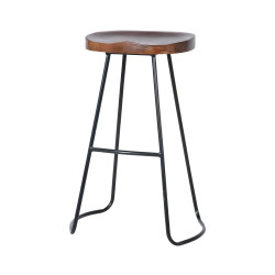 كرسي بار من الخشب والمعدن