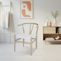 كرسي مفرد جانبي بيج