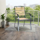 كرسي خارجي مفرد من البلاستيك والمعدن كرسي خارجي مفرد من البلاستيك والمعدن