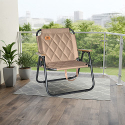 كرسي رحلات من القماش والمعدن لون كوفي كرسي رحلات من القماش والمعدن لون كوفي