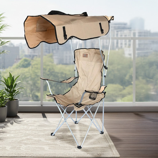 كرسي رحلات مع مظلة من القماش والمعدن 144*44 سم