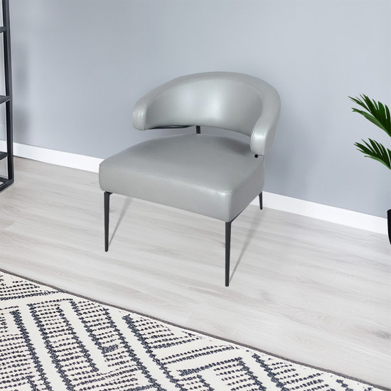 كرسي فاخر حديث جلد رمادي كرسي فاخر حديث جلد رمادي