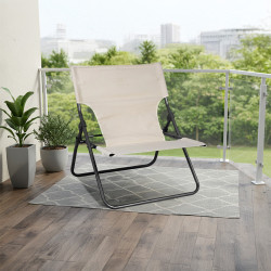 كرسي رحلات طبي من القماش والمعدن اوف وايت