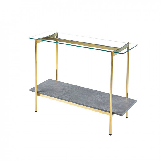 مدخل استقبال من الزجاج والمعدن رمادي 120*80 سم