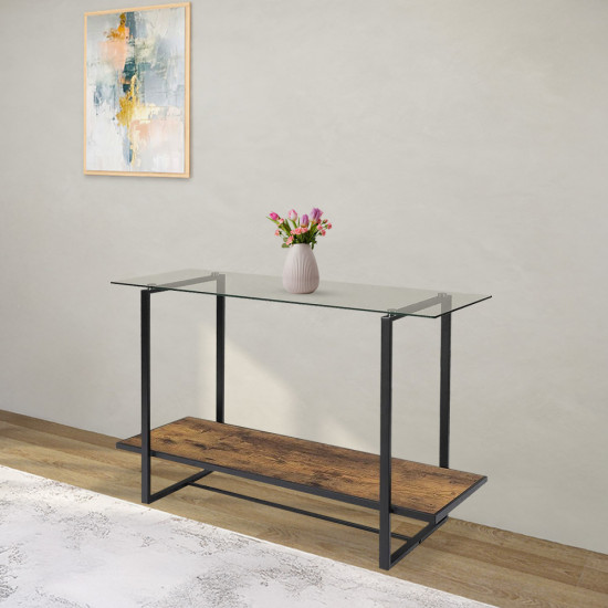 مدخل استقبال من الخشب والمعدن بني مدخل استقبال من الخشب والمعدن بني